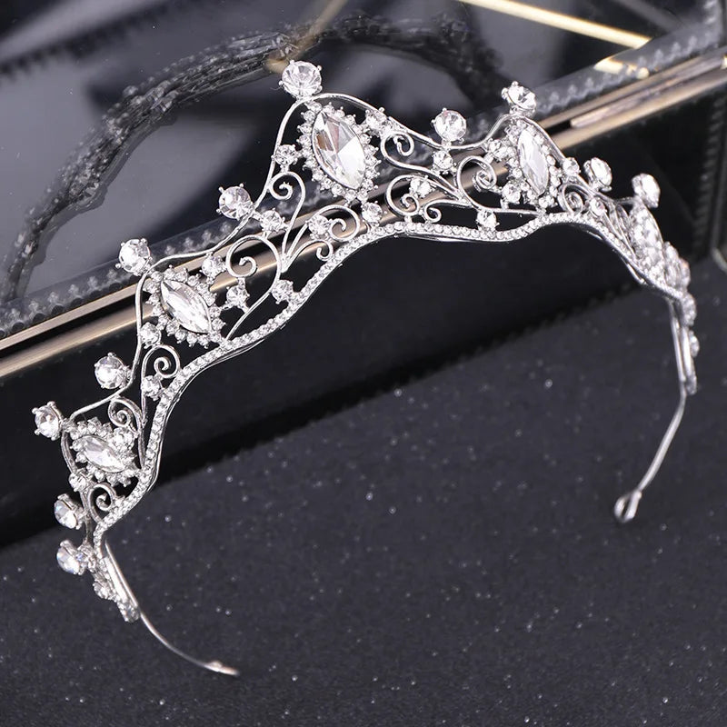 ICED OUT SILVER "ROYAL WHISPER" DIADEM/TIARA