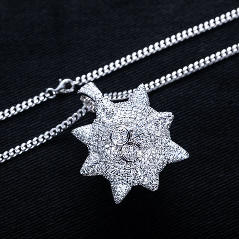 ICED OUT MOISSANITE "METEOR 8" WEISSGOLD 925S SILVER KETTE - ICERAIN JEWELRY