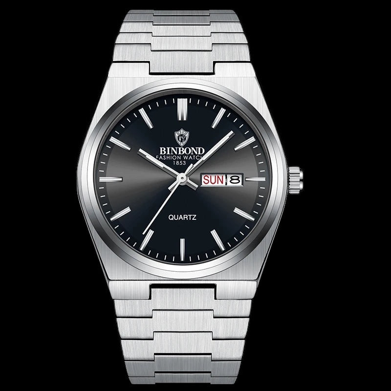 EDELSTAHL "CALENDRO" UHR - ICERAIN JEWELRY