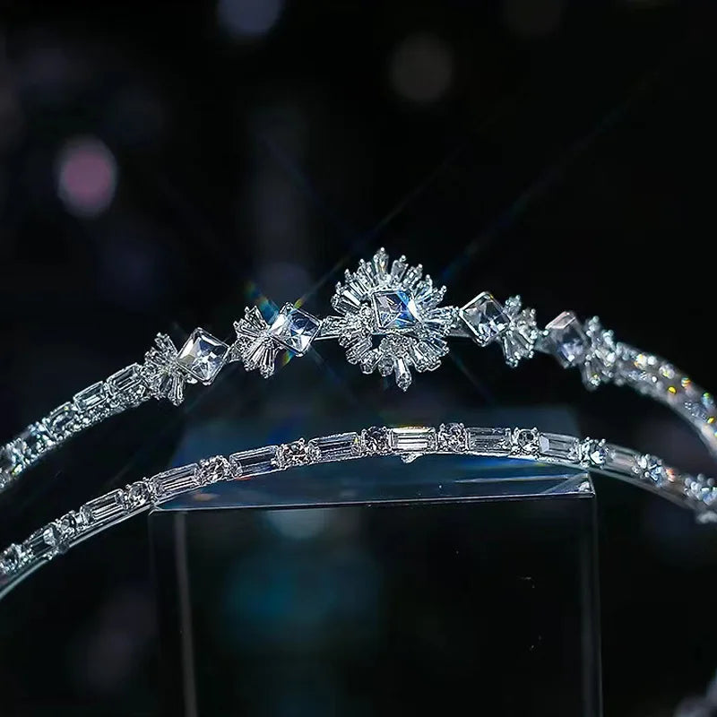 ICED OUT "LUMINOUS BLOOM" DIADEM/TIARA - ICERAIN JEWELRY