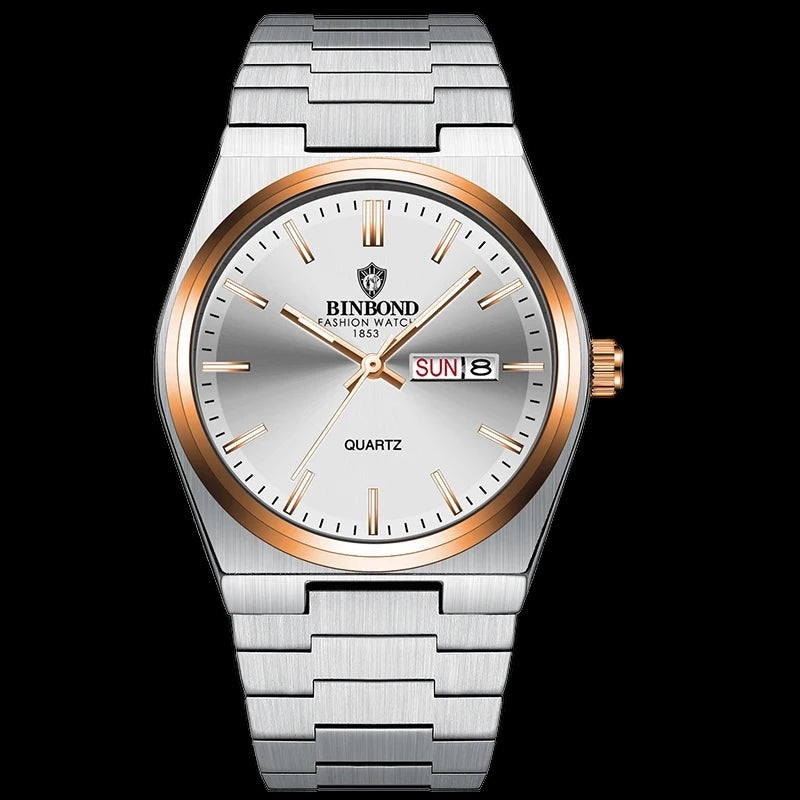 EDELSTAHL "CALENDRO" UHR - ICERAIN JEWELRY
