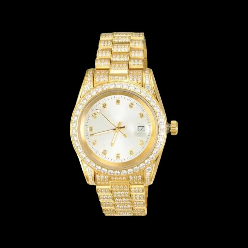 ICED OUT 44MM "COSAFIMA" 12K WEISSGOLD UHR - ICERAIN JEWELRY