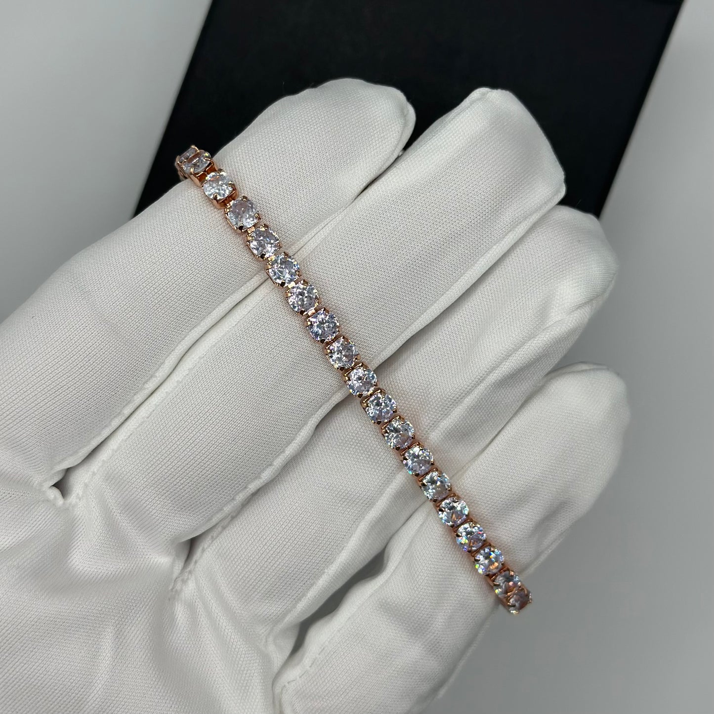 SALE | ICED OUT 5MM 19CM "ROSEGOLD TENNIS" ARMBAND - ICERAIN JEWELRY