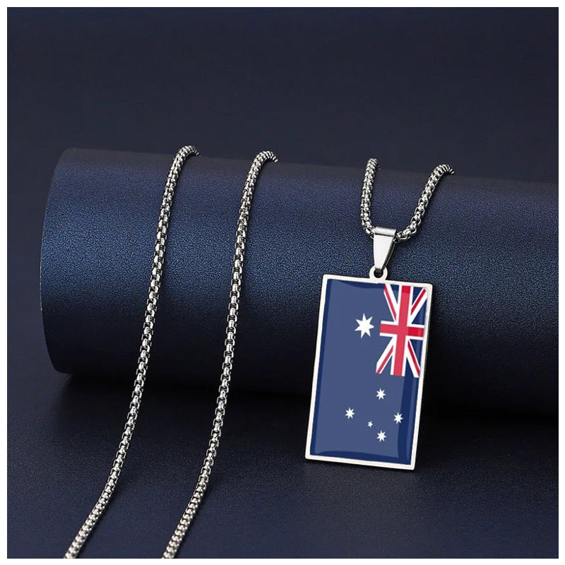 EDELSTAHL "AUSTRALIA FLAG" LÄNDERKETTE - ICERAIN JEWELRY