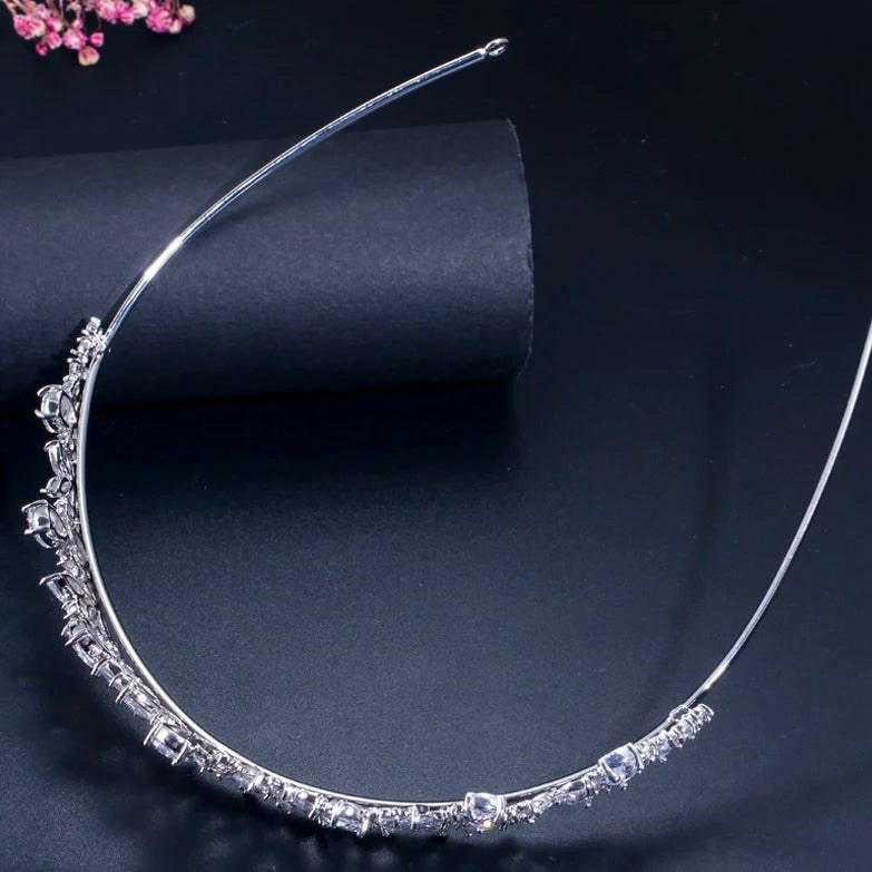 ICED OUT "FLORAL RADIANCE" DIADEM/TIARA - ICERAIN JEWELRY