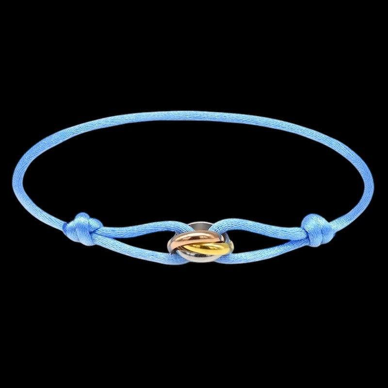 STOFF/EDELSTAHL "TRICOLOR" ARMBAND - ICERAIN JEWELRY