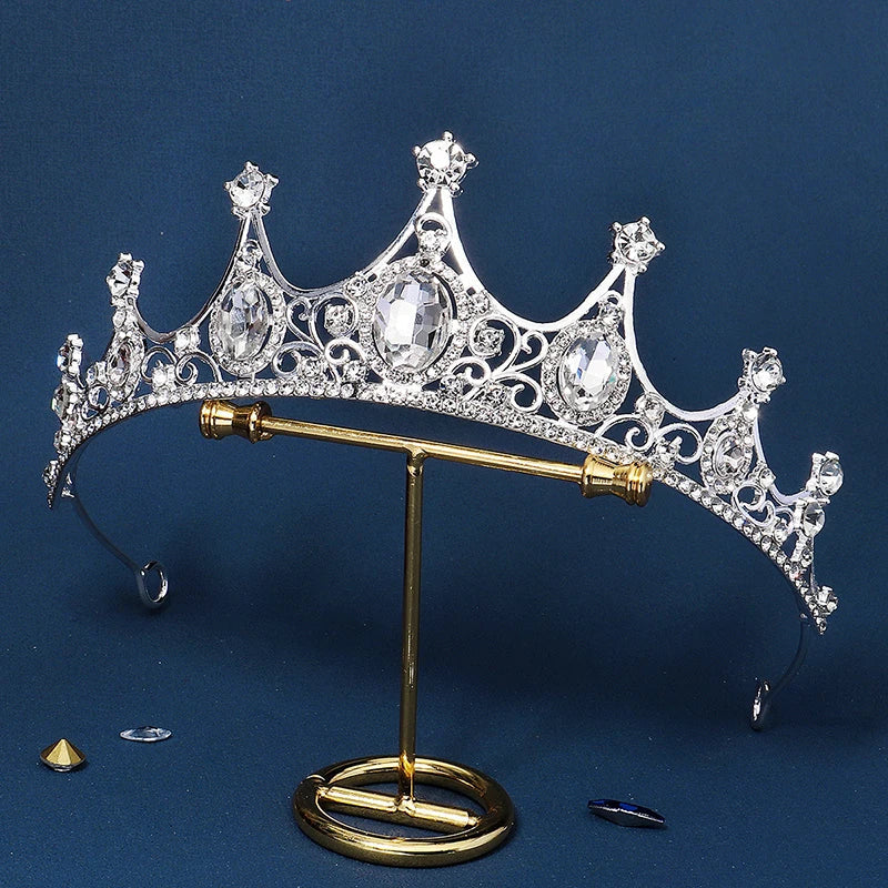 ICED OUT "MAJESTIC CROWN" DIADEM/TIARA