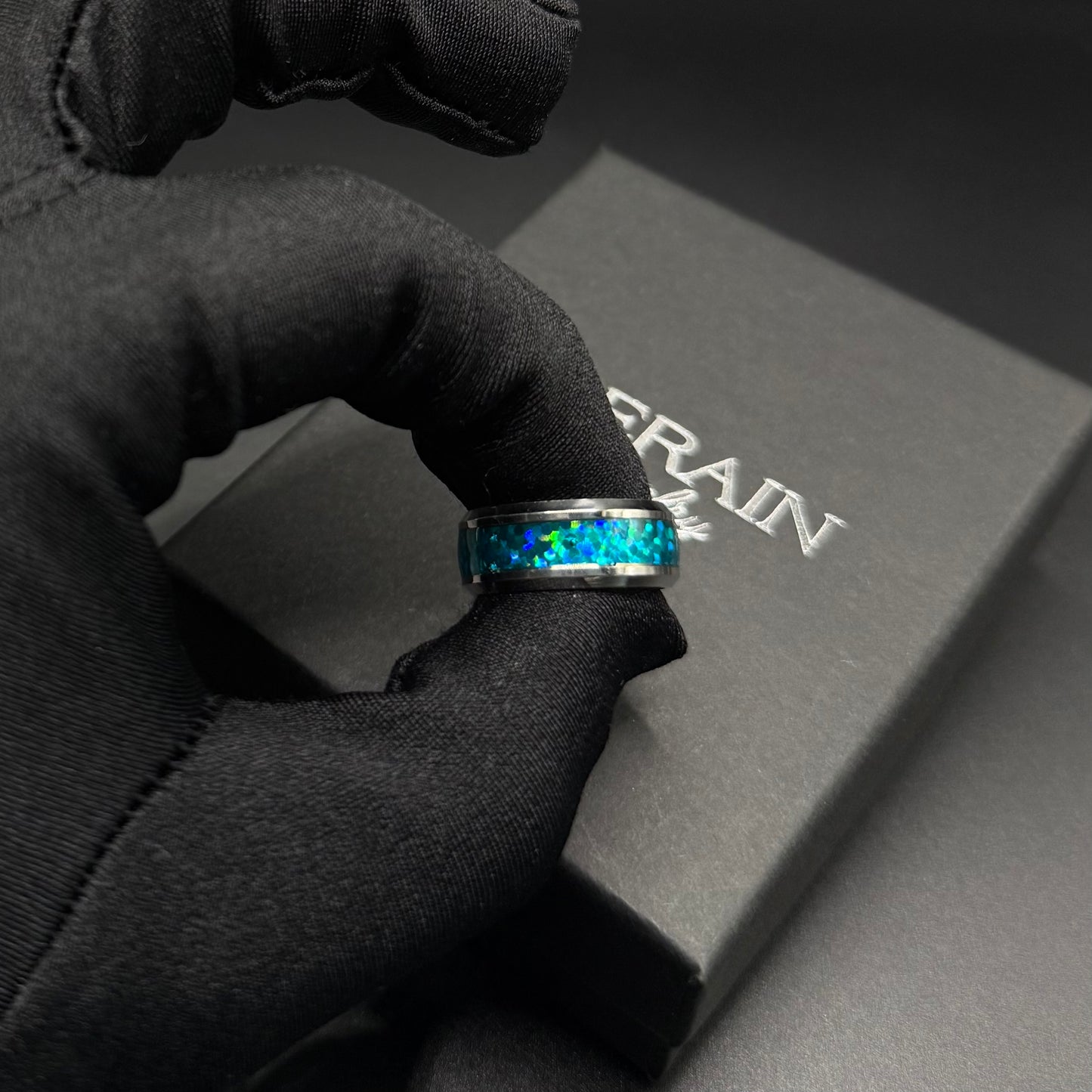 EDELSTAHL "BLUEFIRE" RING - ICERAIN JEWELRY