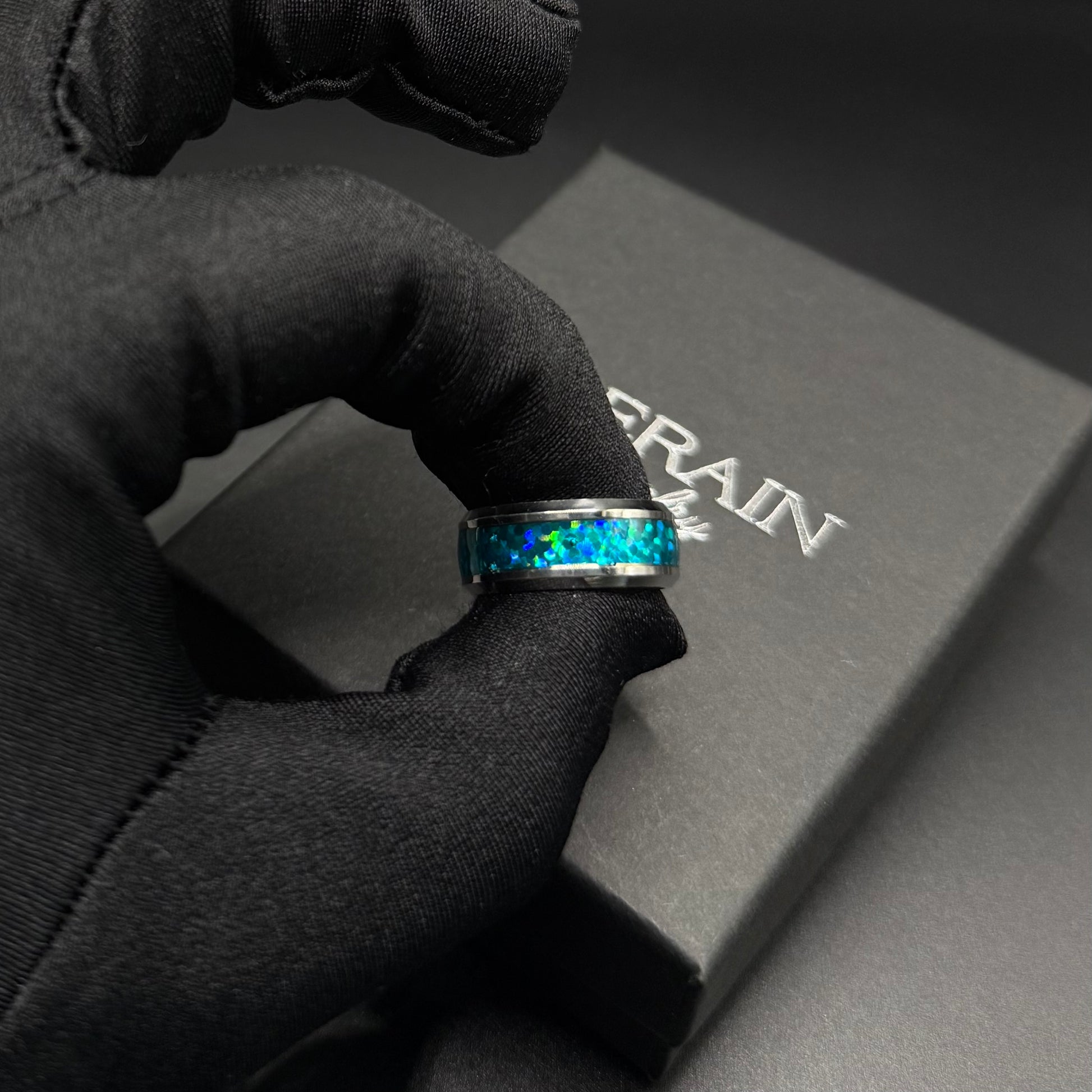 EDELSTAHL "BLUEFIRE" RING - ICERAIN JEWELRY