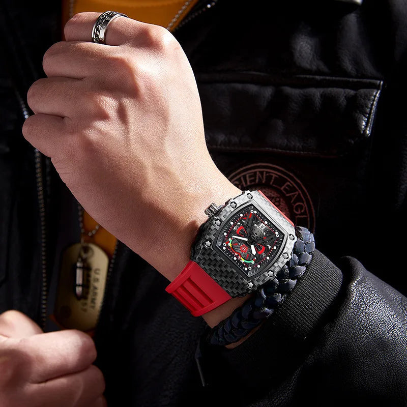 EDELSTAHL "CARBONIRA" UHR - ICERAIN JEWELRY
