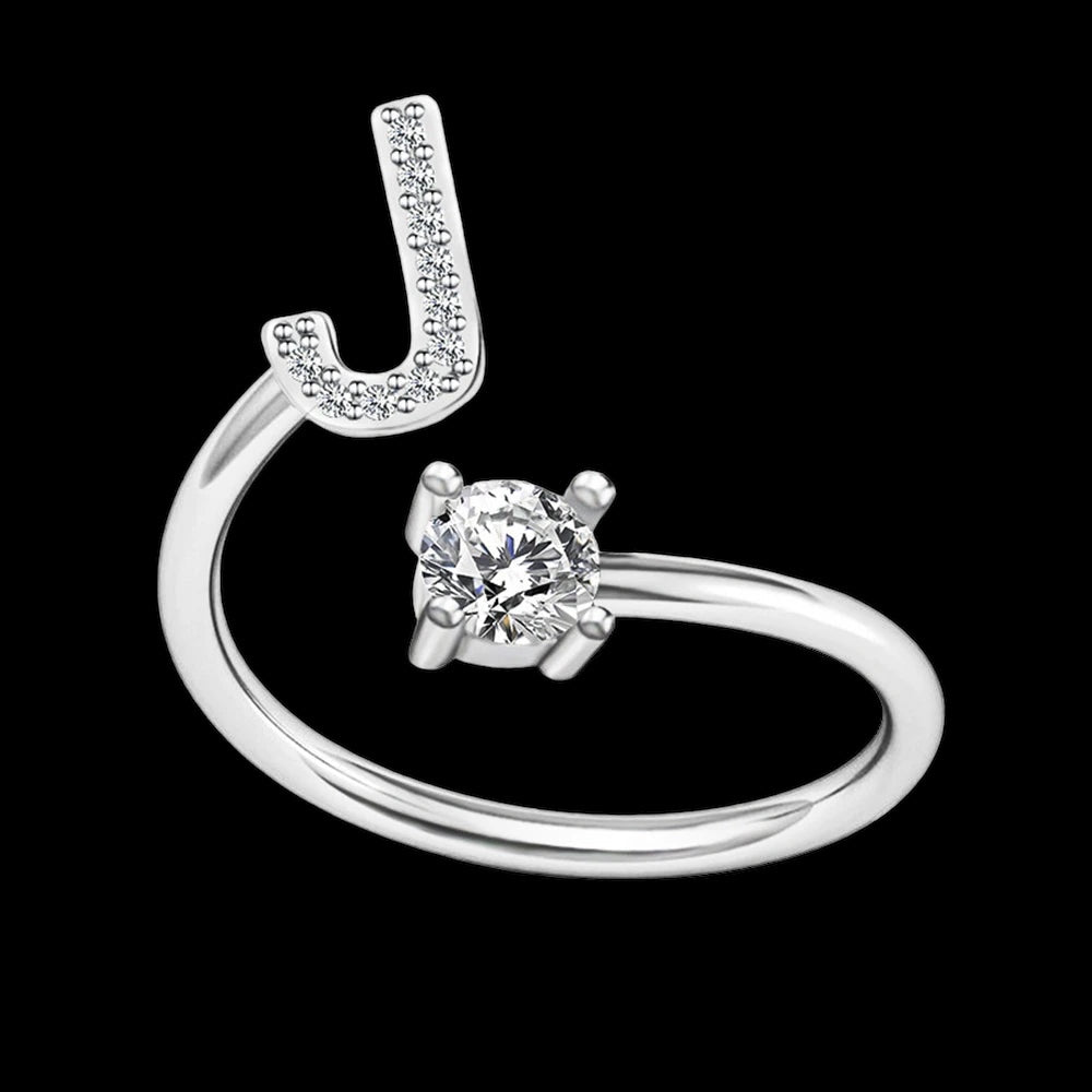 PERSONALISIERTER ICED OUT ANFANGSBUCHSTABEN "NOZZE" RING - ICERAIN JEWELRY