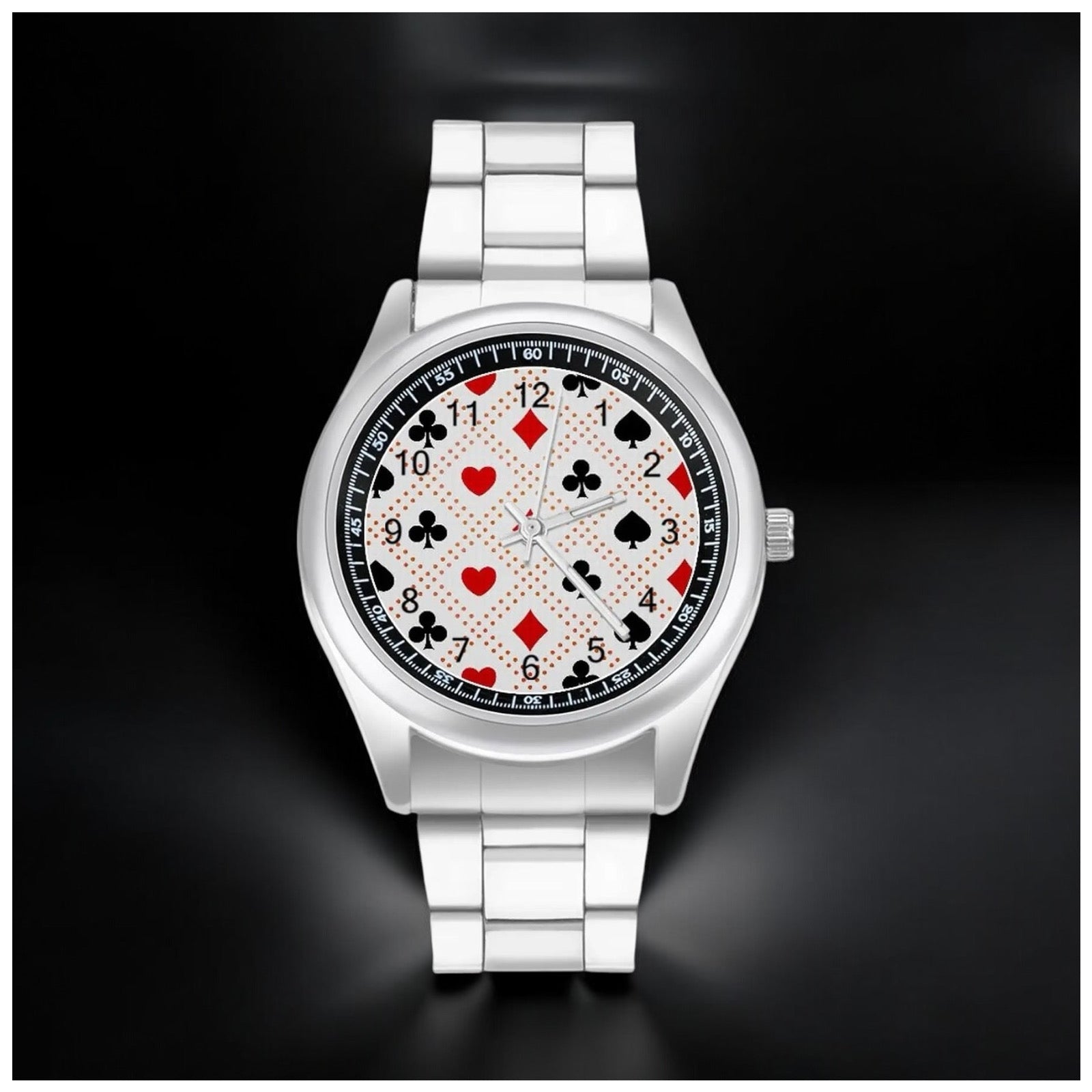 EDELSTAHL "POKER" UHR - ICERAIN JEWELRY