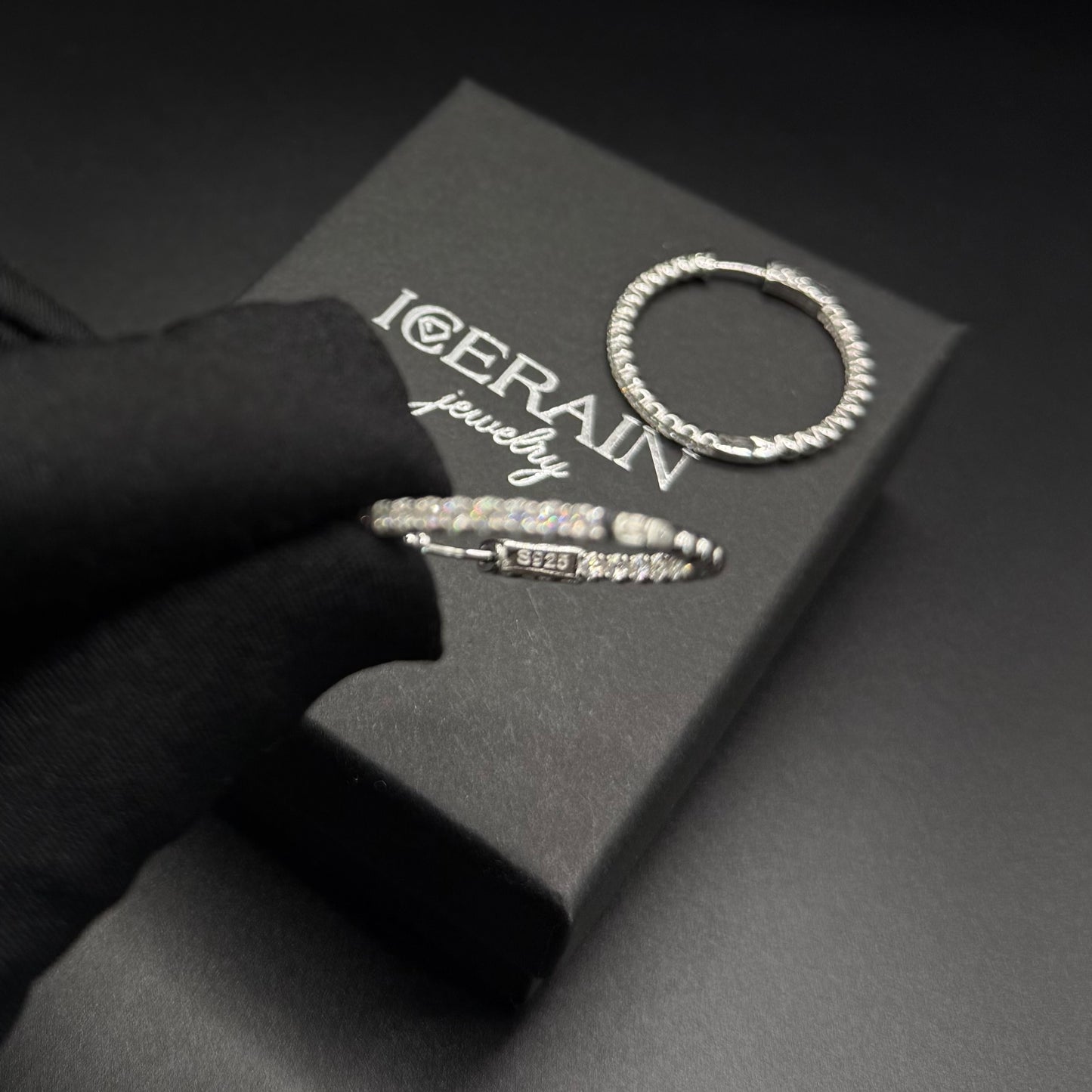 ICED OUT MOISSANITE "PRECIOUS" WEISSGOLD 925S SILVER OHRRINGE - ICERAIN JEWELRY