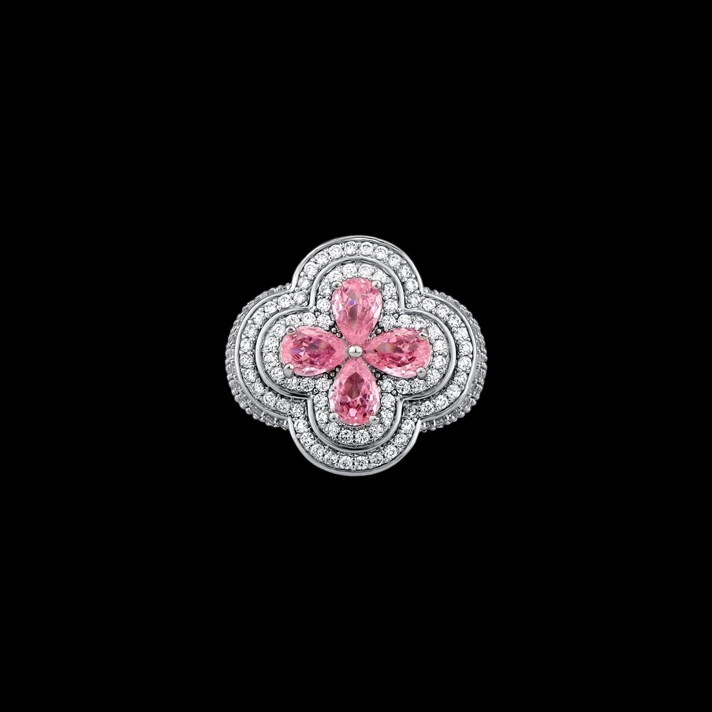 ICED OUT "CLOVER" RING - ICERAIN JEWELRY