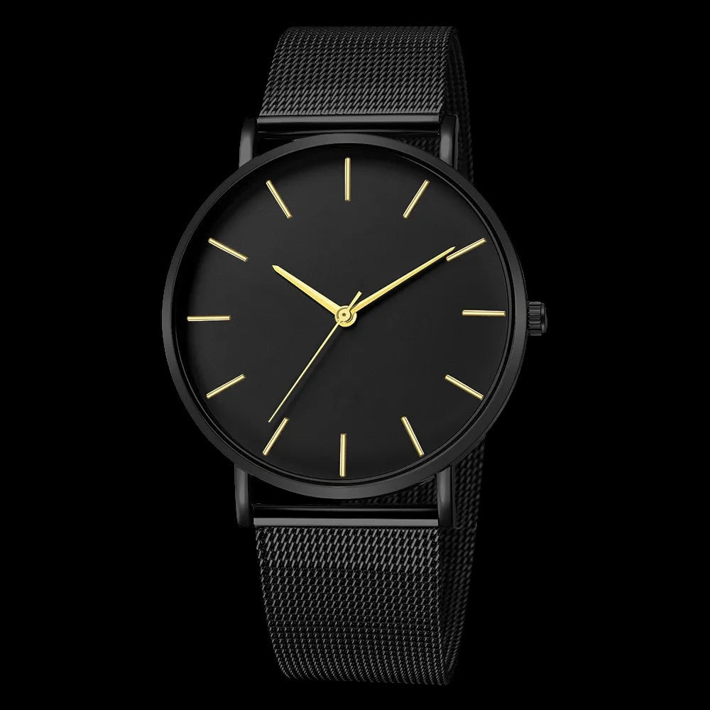 EDELSTAHL "THINMATIC" UHR - ICERAIN JEWELRY
