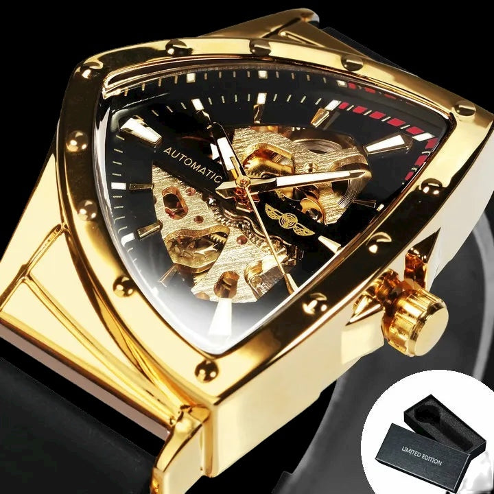 EDELSTAHL AUTOMATIK "TRIANGLAR" UHR - ICERAIN JEWELRY