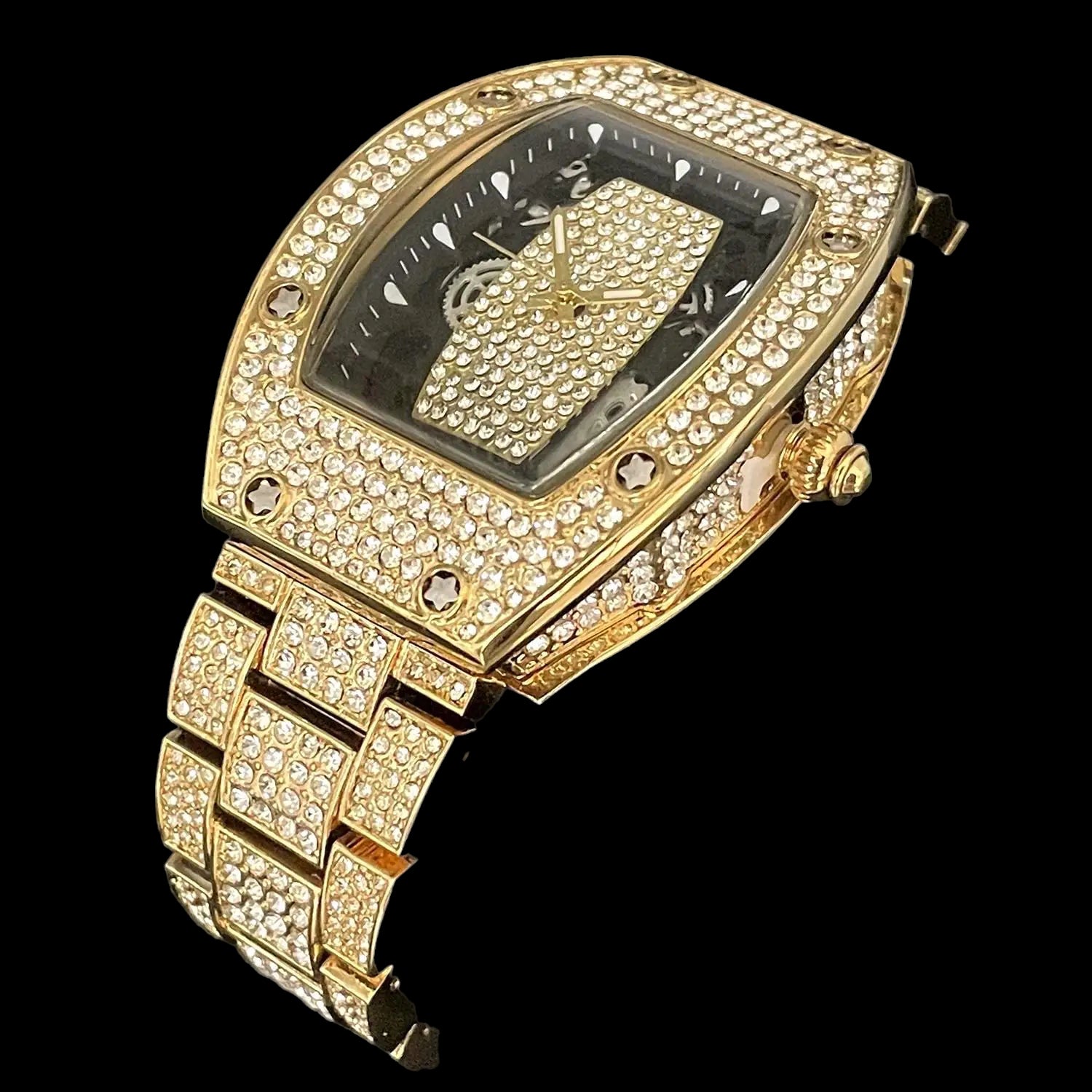 ICED OUT "OVALISAR" UHR - ICERAIN JEWELRY
