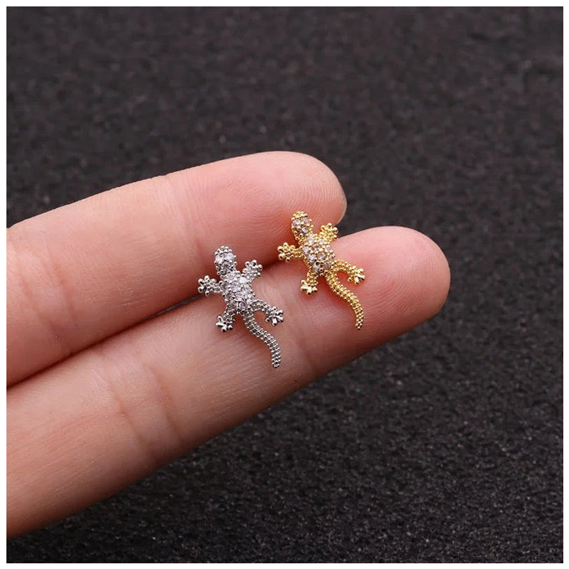 ICED OUT "LIZARD" OHRRINGE - ICERAIN JEWELRY