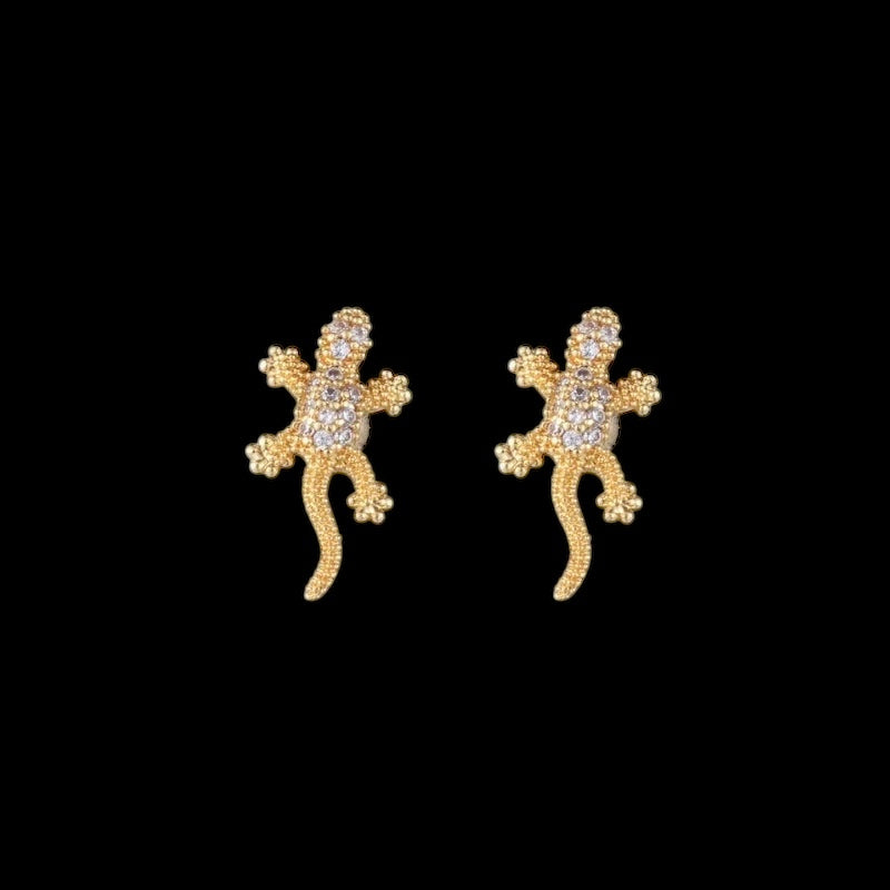 ICED OUT "LIZARD" OHRRINGE - ICERAIN JEWELRY