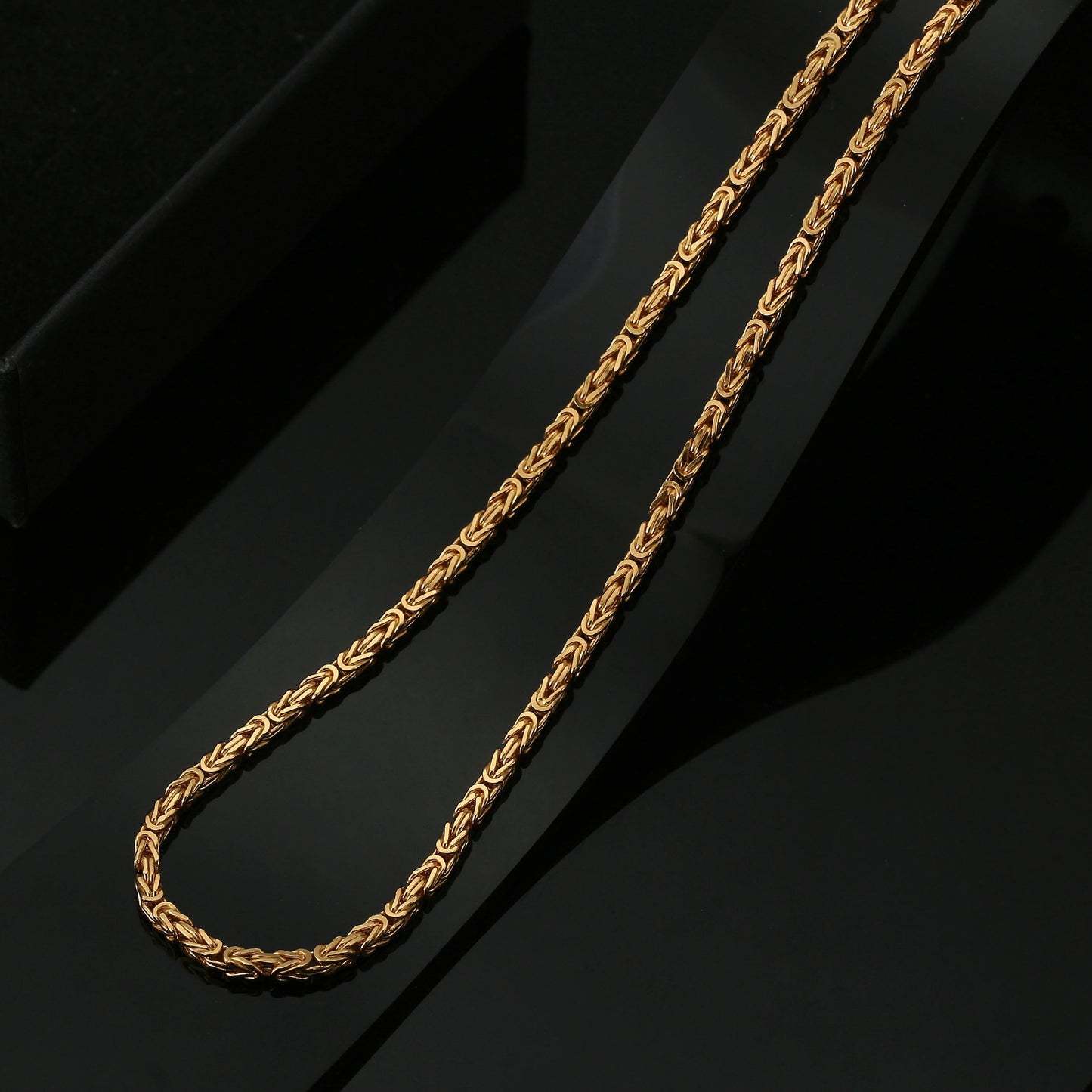 925S SILVER 18K GOLD 2,5MM "KING" KÖNIGSKETTE - ICERAIN JEWELRY