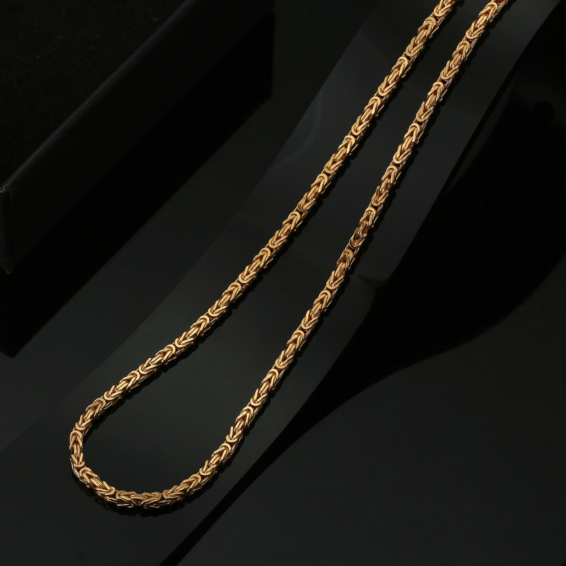 925S SILVER 18K GOLD 2,5MM "KING" KÖNIGSKETTE - ICERAIN JEWELRY