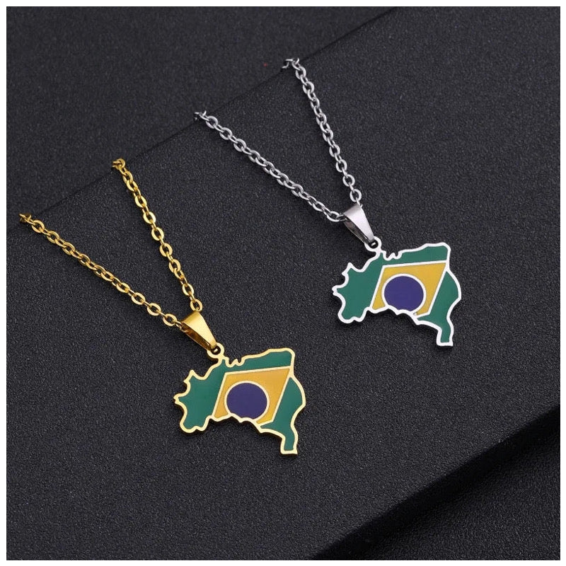 EDELSTAHL "BRAZIL" LÄNDERKETTE - ICERAIN JEWELRY
