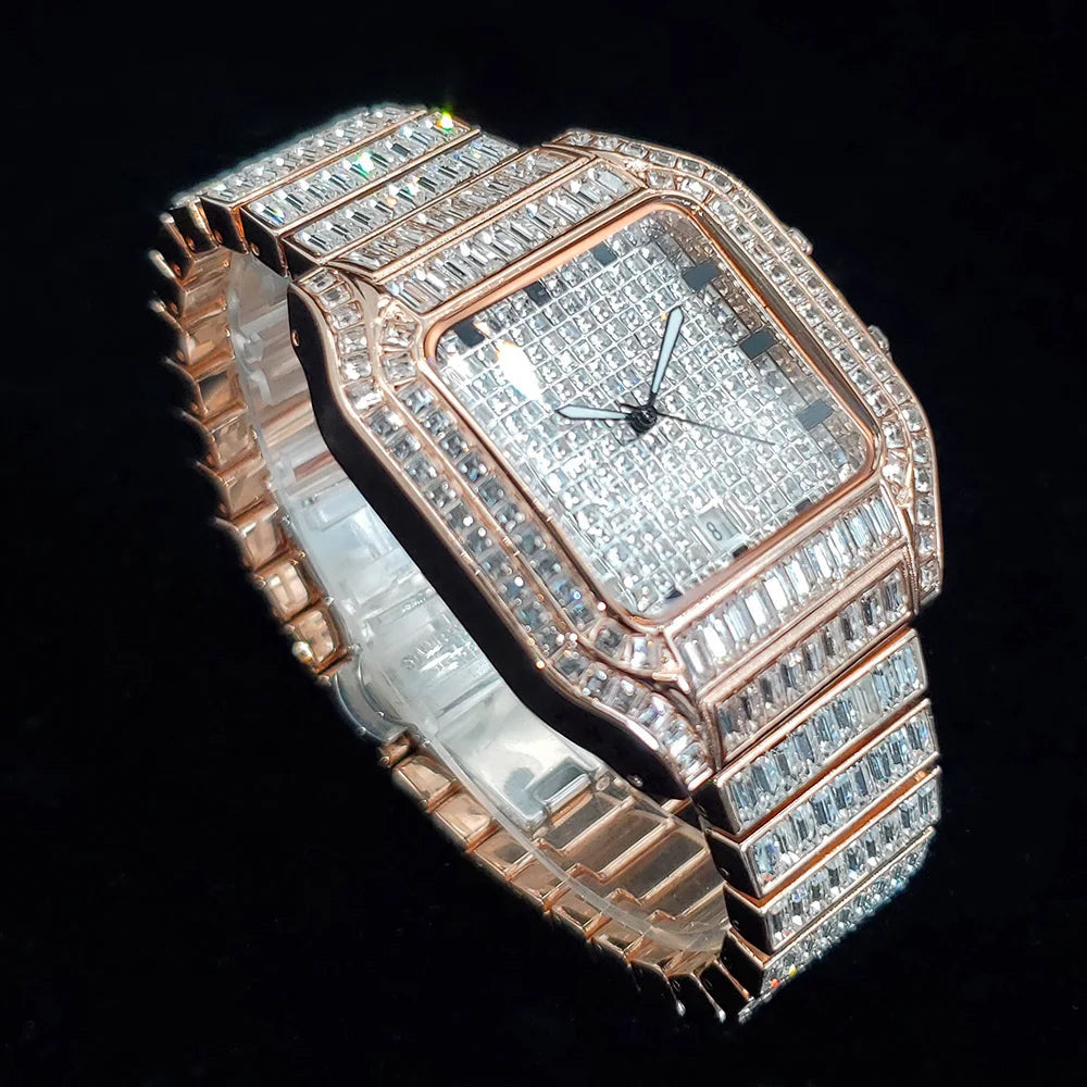 ICED OUT "SHACH" UHR