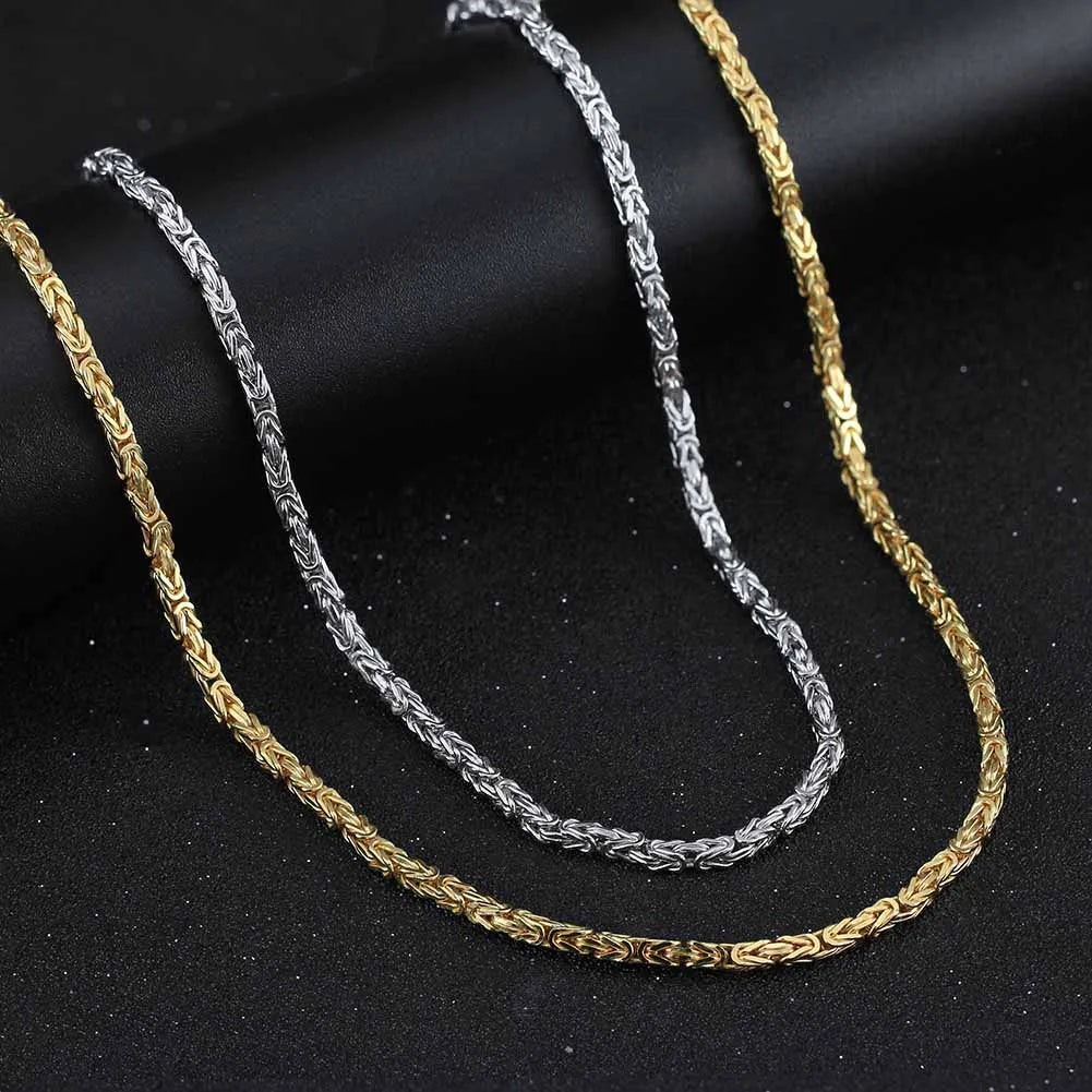 925S SILVER 2,5MM "GOLD MAJOR" KÖNIGSKETTE - ICERAIN JEWELRY