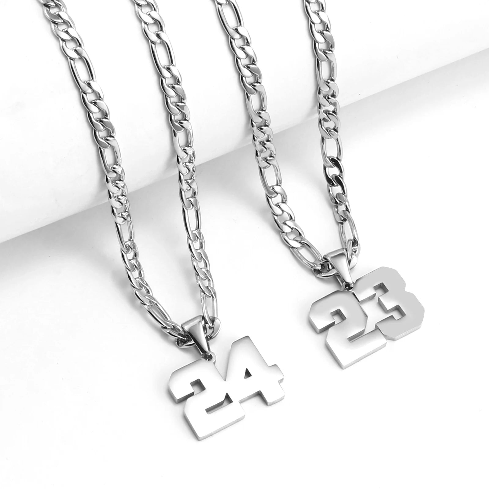 PERSONALISIERTE EDELSTAHL "NUMBER 0-99" KETTE - ICERAIN JEWELRY