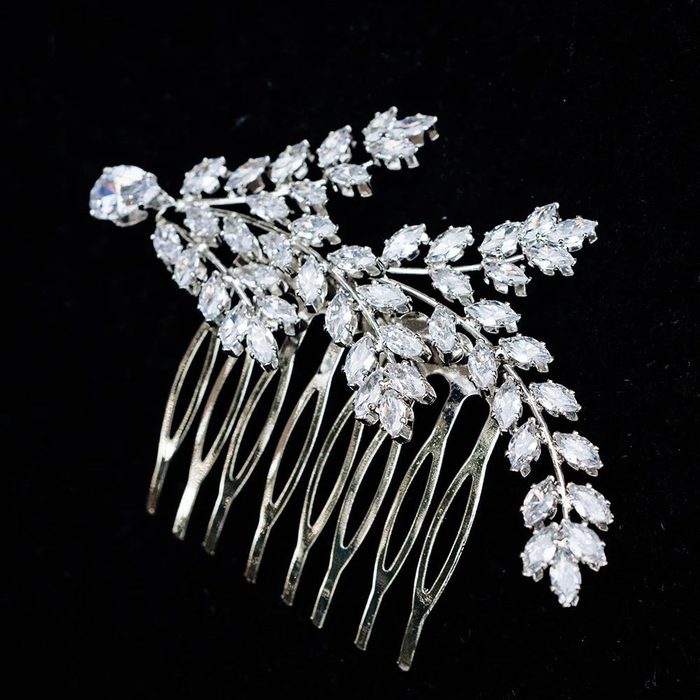 ICED OUT "CRYSTAL LEAF" DIADEM/TIARA - ICERAIN JEWELRY