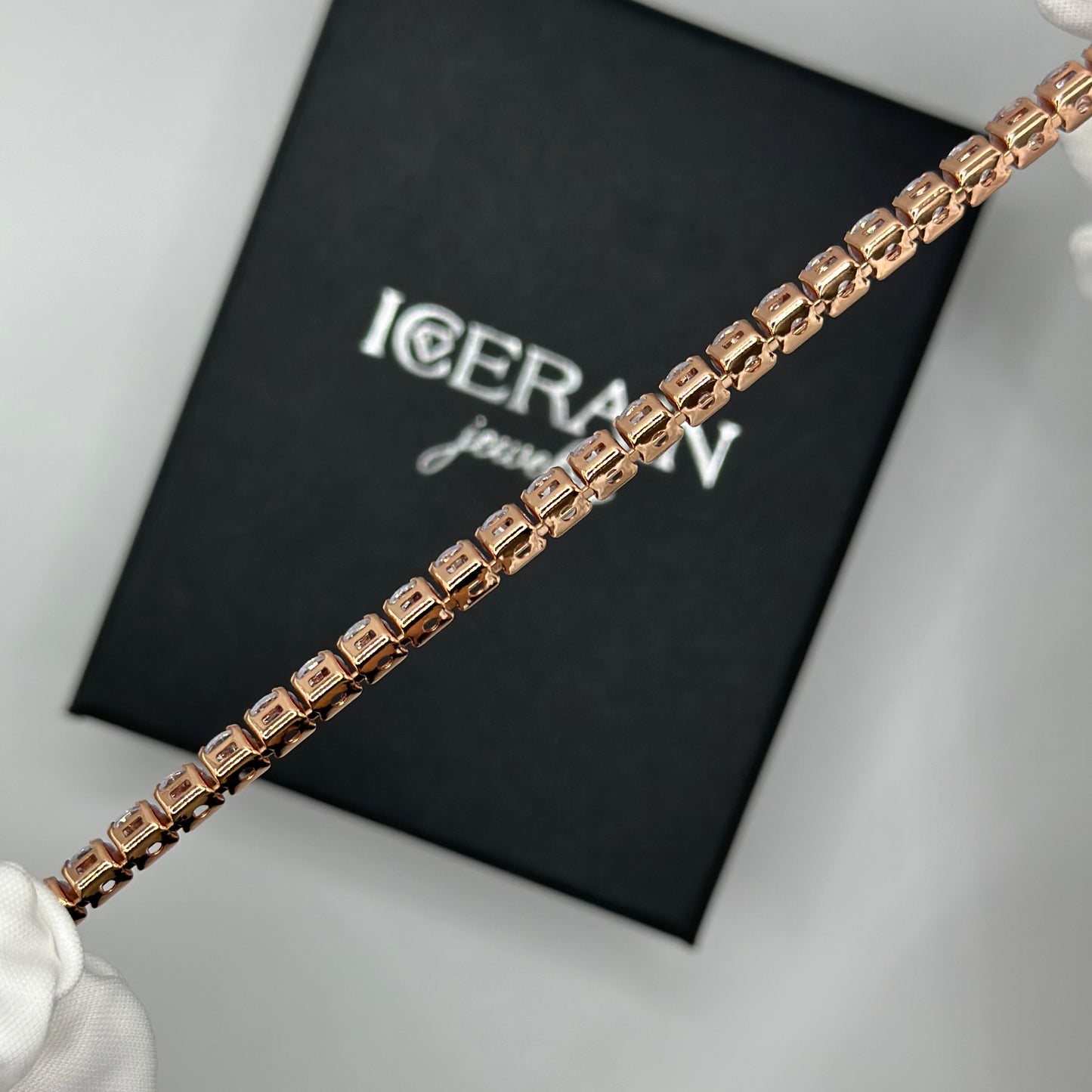 SALE | ICED OUT 5MM 18CM "ROSEGOLD TENNIS" ARMBAND - ICERAIN JEWELRY