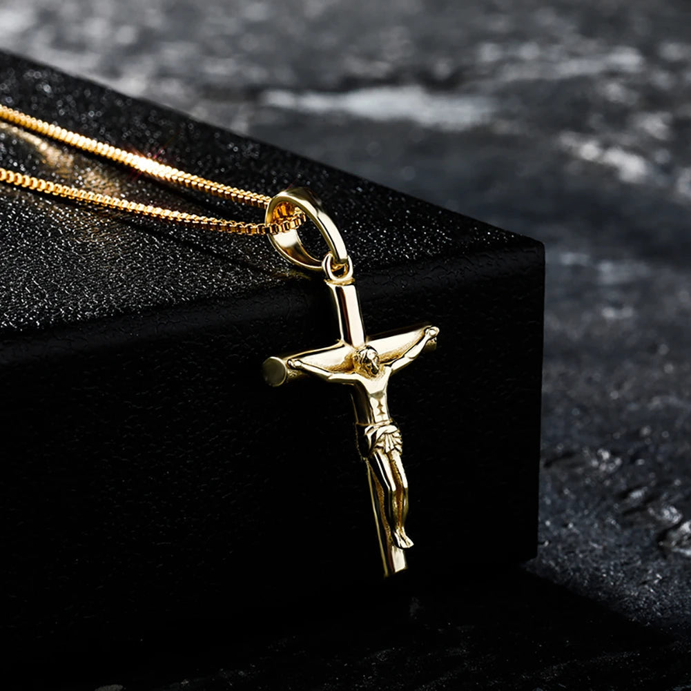 925S SILVER "JESUS CROSS" KETTE - ICERAIN JEWELRY