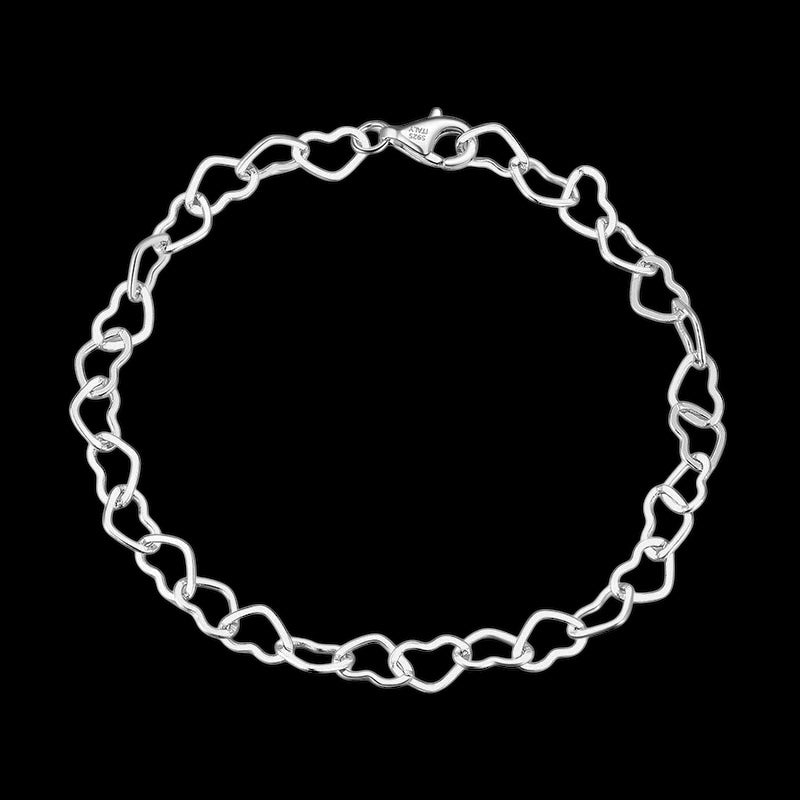 925S SILVER 5MM "HEART" ARMBAND - ICERAIN JEWELRY