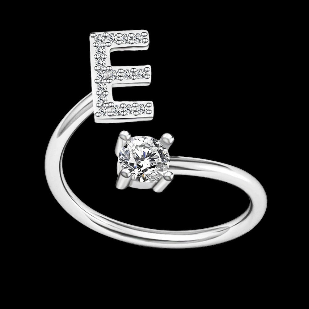 PERSONALISIERTER ICED OUT ANFANGSBUCHSTABEN "NOZZE" RING - ICERAIN JEWELRY