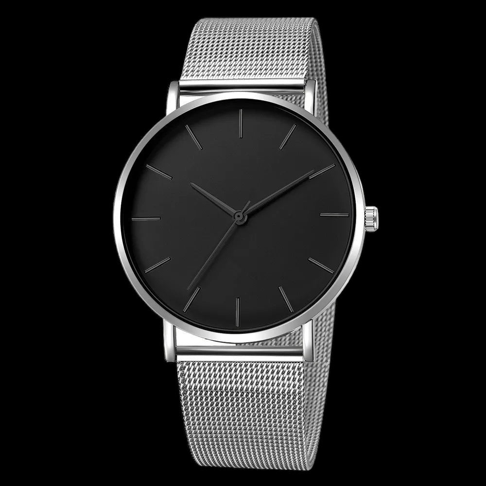 EDELSTAHL "THINMATIC" UHR - ICERAIN JEWELRY