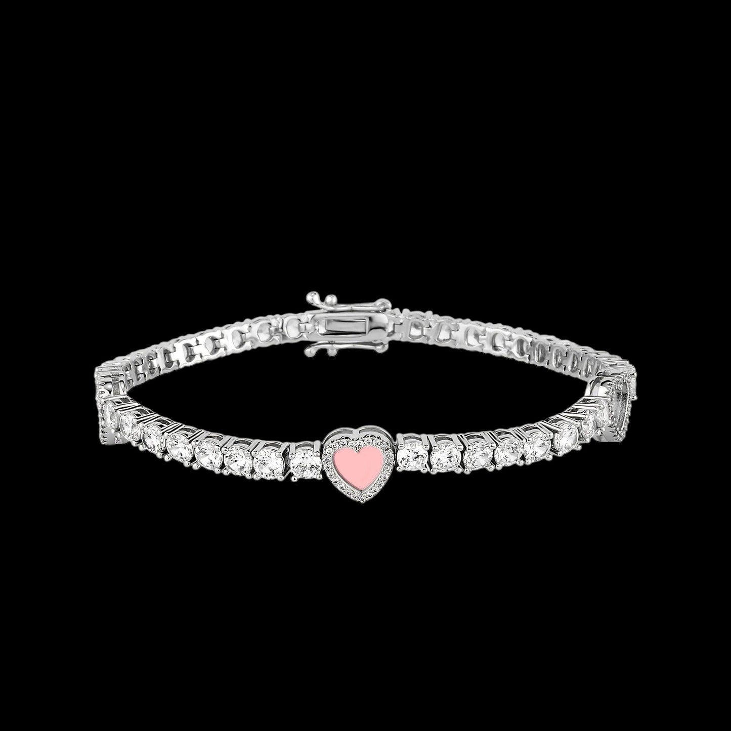 ICED OUT "HEART CLOVER TENNIS" ARMBAND - ICERAIN JEWELRY