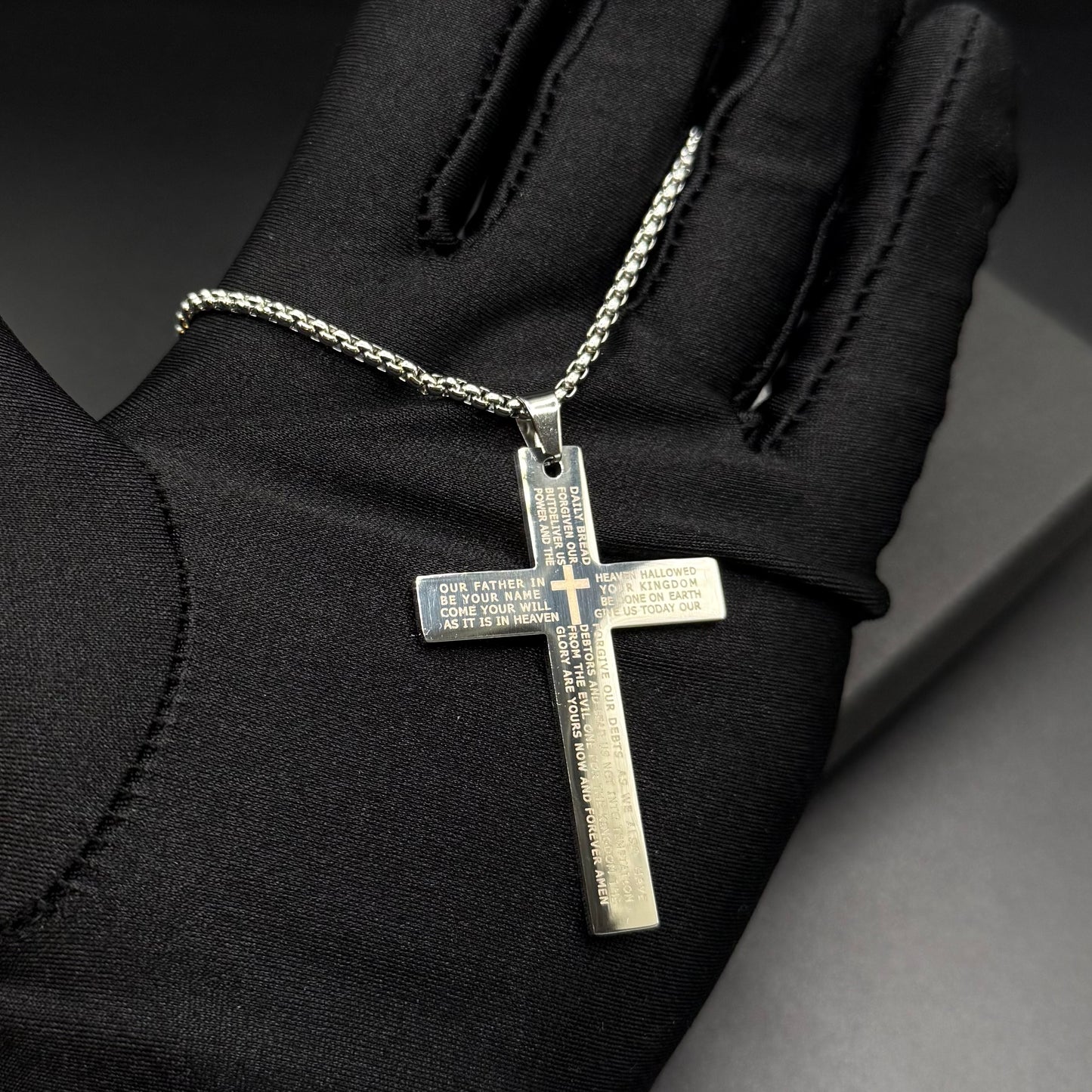 EDELSTAHL "AMEN CROSS V2" KETTE - ICERAIN JEWELRY