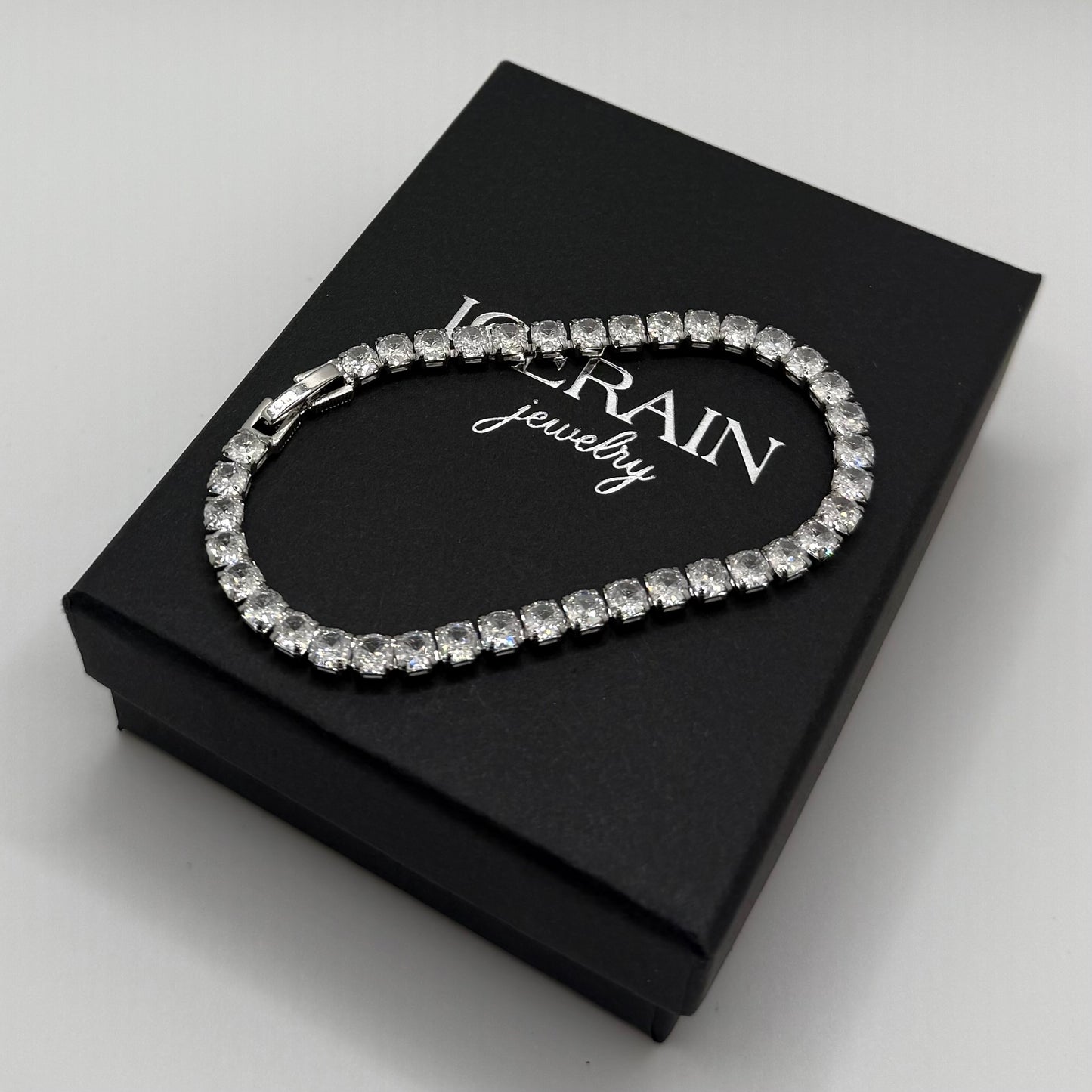 ICED OUT "SILVER TENNIS" ARMBAND - ICERAIN JEWELRY