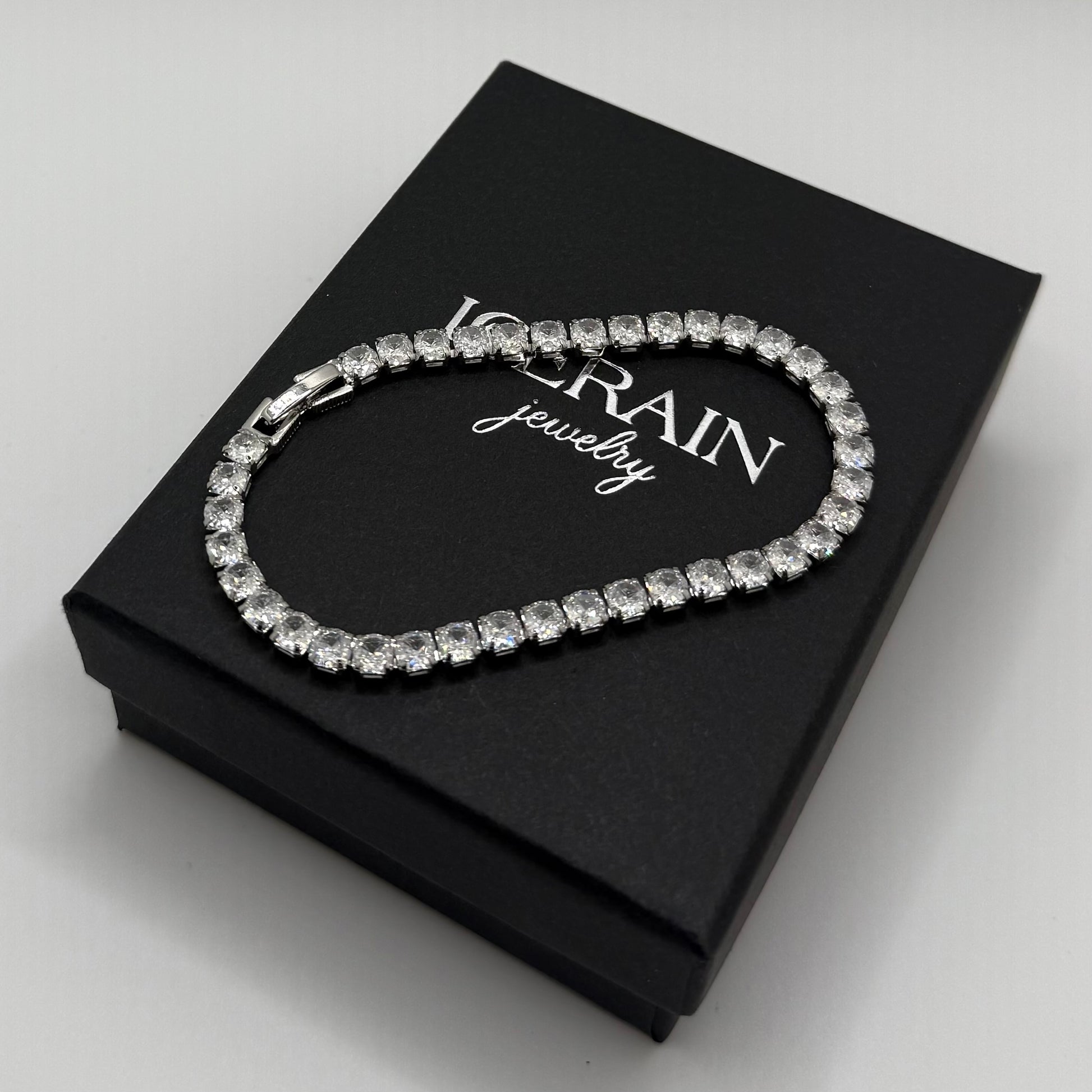 ICED OUT "SILVER TENNIS" ARMBAND - ICERAIN JEWELRY
