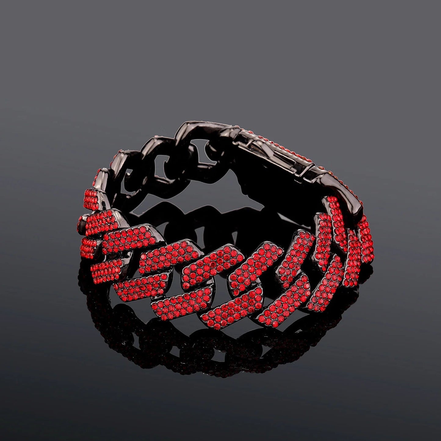 ICED OUT 20MM "RED PRONG CUBAN" ARMBAND - ICERAIN JEWELRY