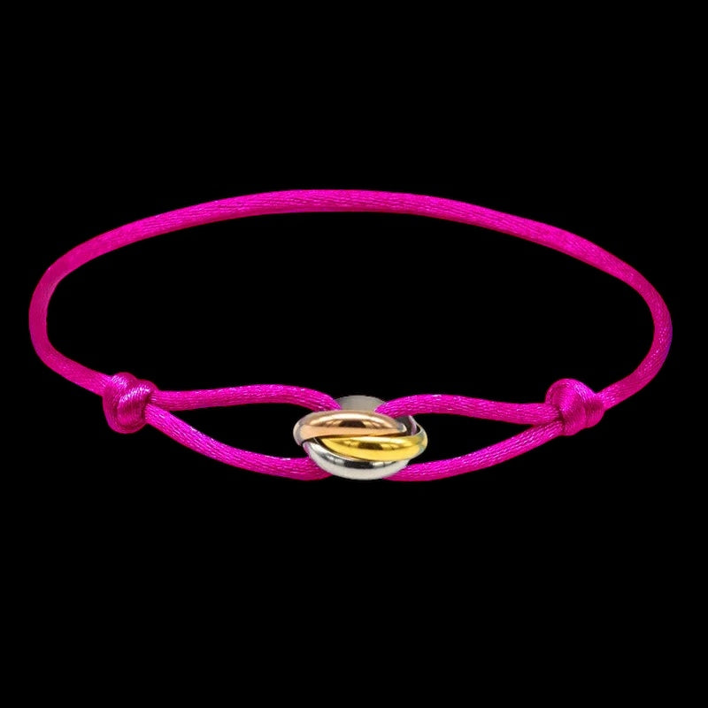 STOFF/EDELSTAHL "TRICOLOR" ARMBAND - ICERAIN JEWELRY