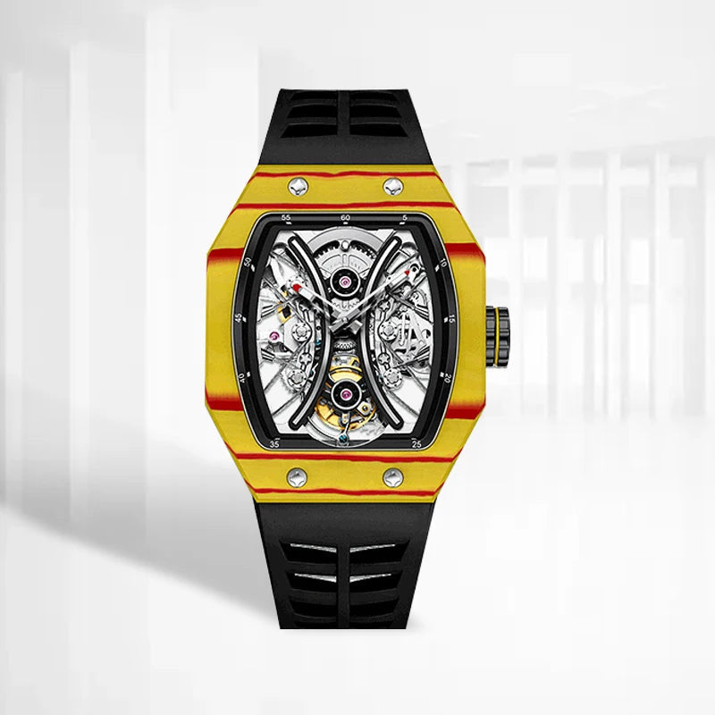 EDELSTAHL 50MM "SKELETON" UHR
