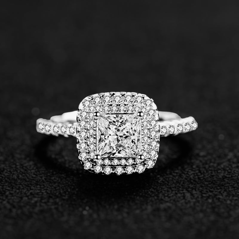 ICED OUT MOISSANITE "FOSOCO" WEISSGOLD 925S SILVER RING - ICERAIN JEWELRY