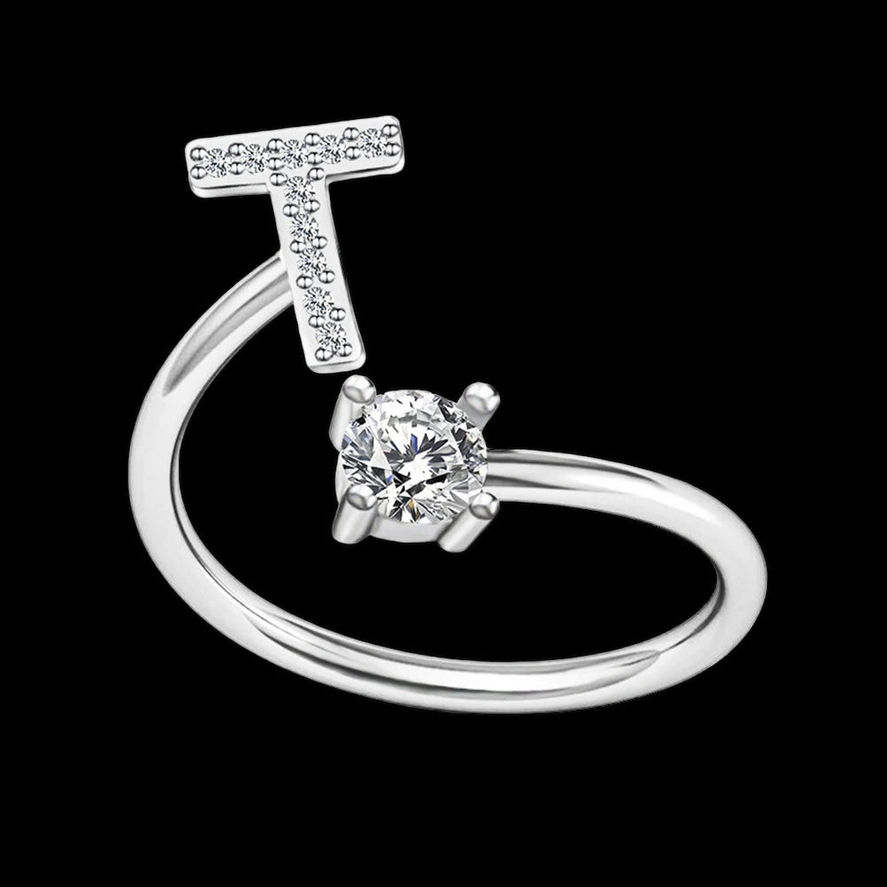PERSONALISIERTER ICED OUT ANFANGSBUCHSTABEN "NOZZE" RING - ICERAIN JEWELRY