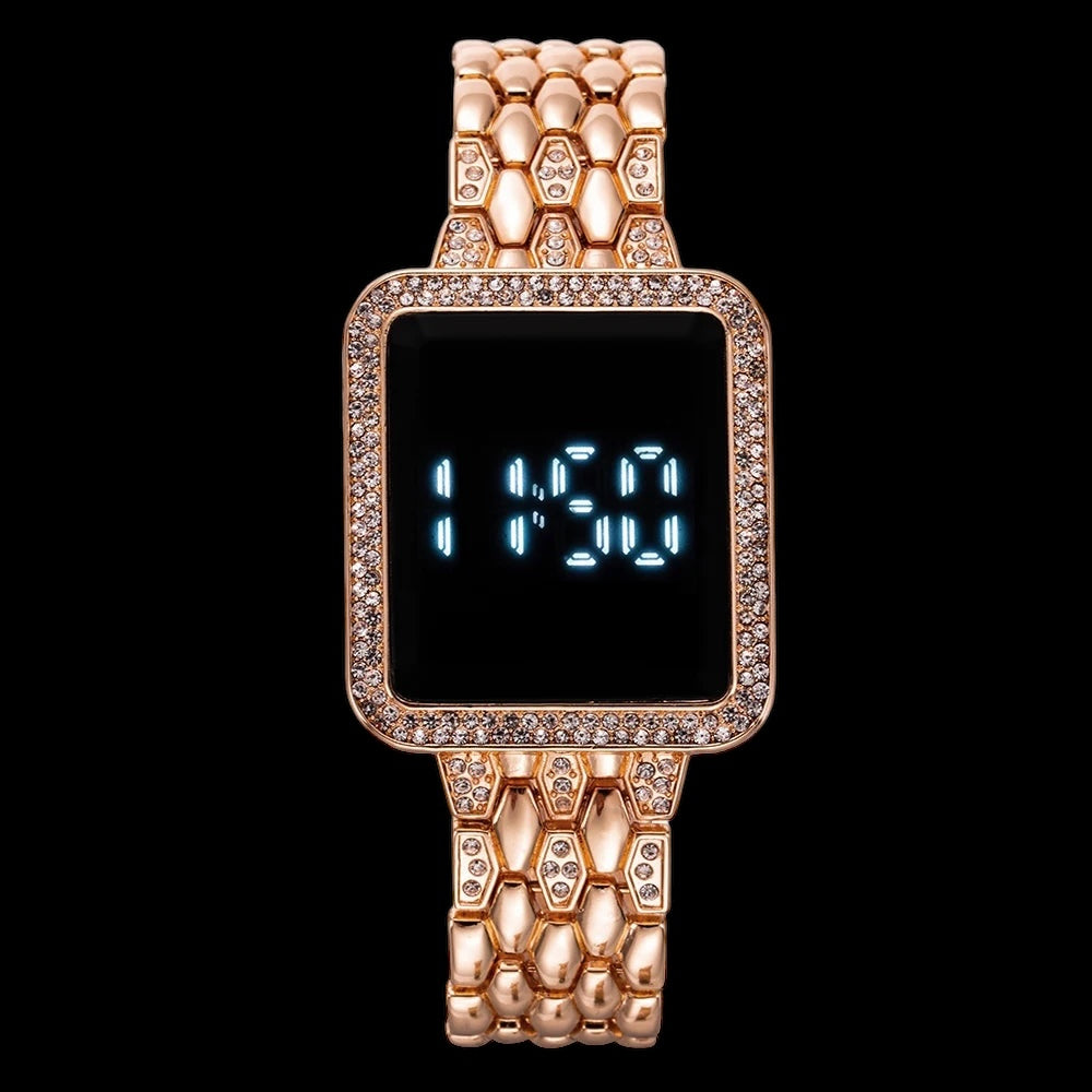 EDELSTAHL LED "LOVALISIMA" UHR - ICERAIN JEWELRY