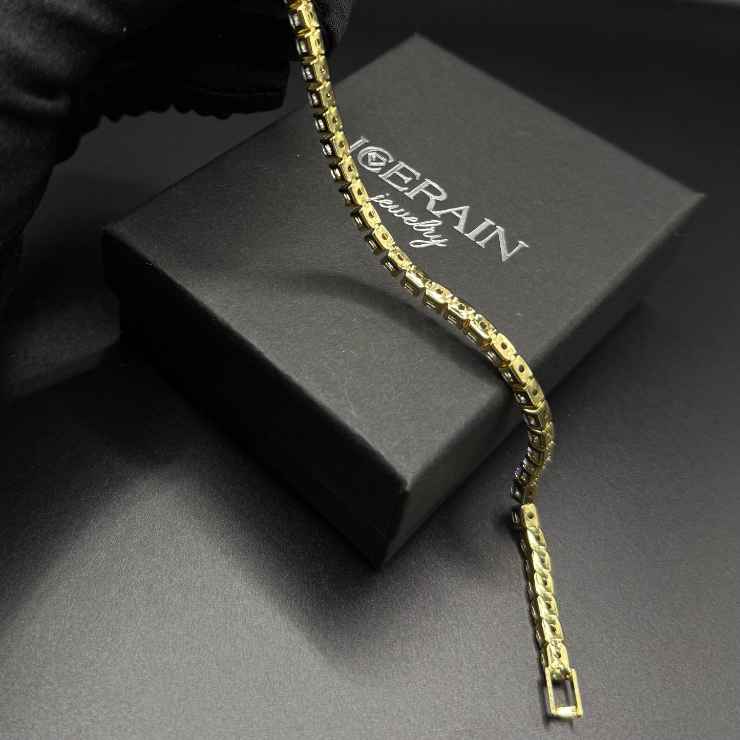 ICED OUT "GOLD TENNIS" ARMBAND - ICERAIN JEWELRY