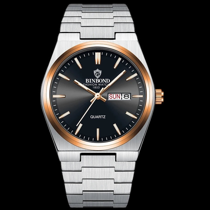 EDELSTAHL "CALENDRO" UHR - ICERAIN JEWELRY