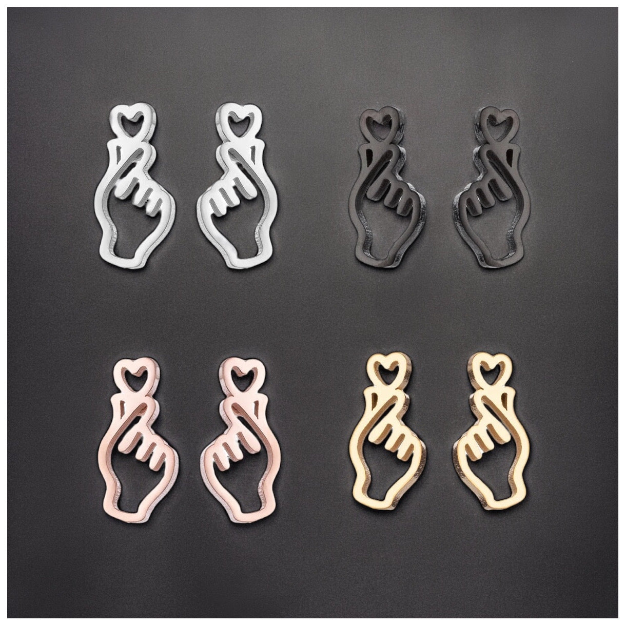 EDELSTAHL "HANDLOVE" OHRRINGE - ICERAIN JEWELRY