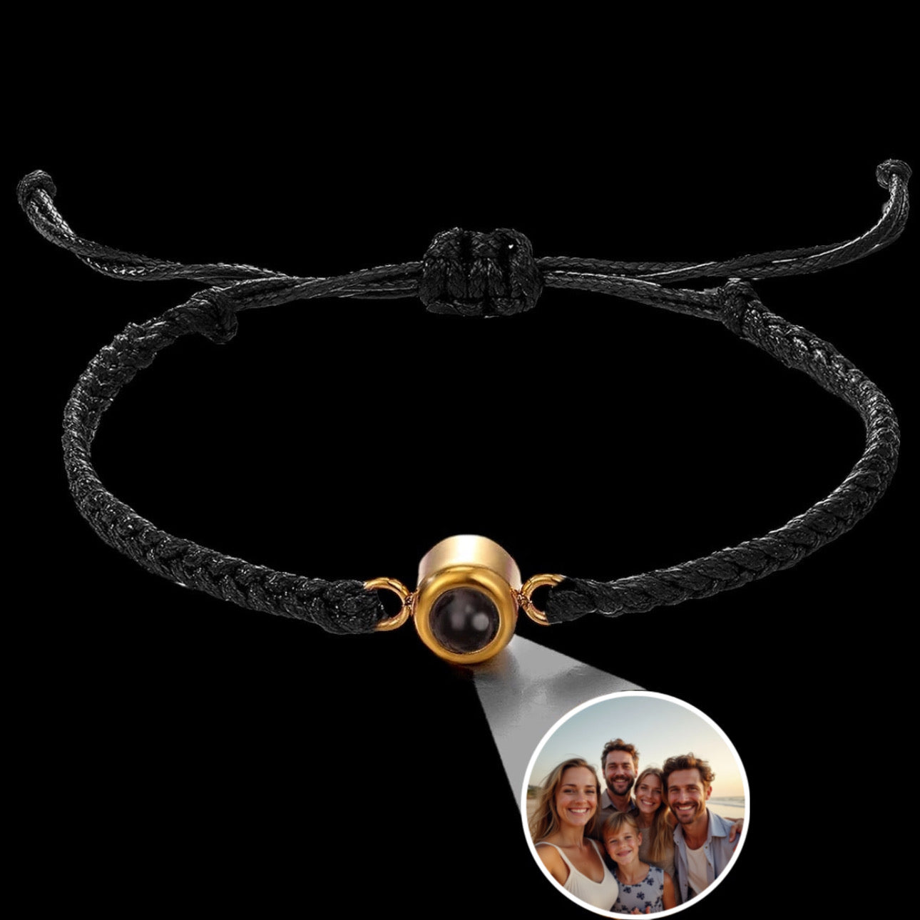 STOFF/EDELSTAHL ARMBAND MIT PERSONALISIERTEM FOTO - ICERAIN JEWELRY