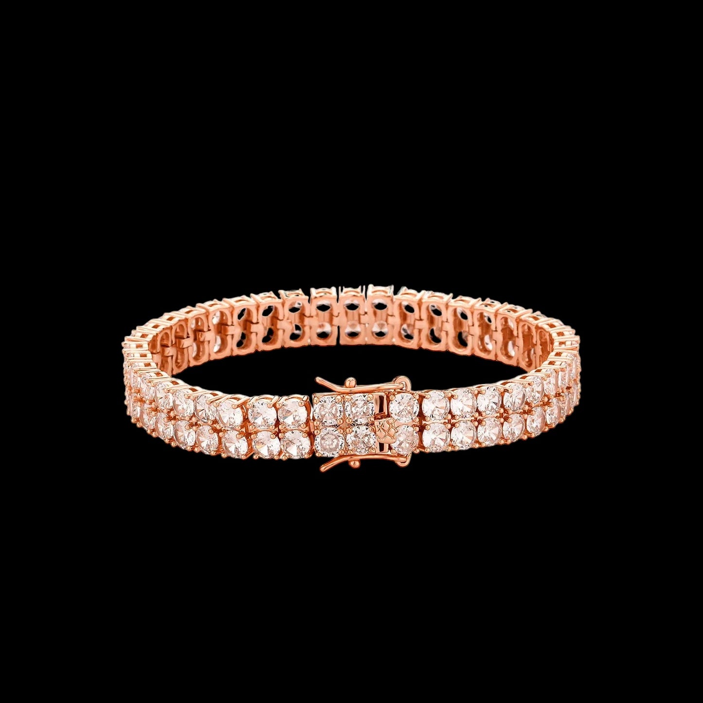 ICED OUT 8MM "DOUBLE ROW TENNIS" ARMBAND - ICERAIN JEWELRY